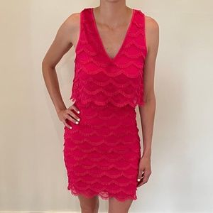 Guess Pink Fringe Party Dress